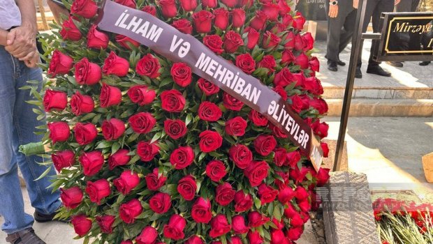 İlham Əliyev və Mehriban Əliyeva Səfa Mirzəyevin dəfninə əklil göndərdi