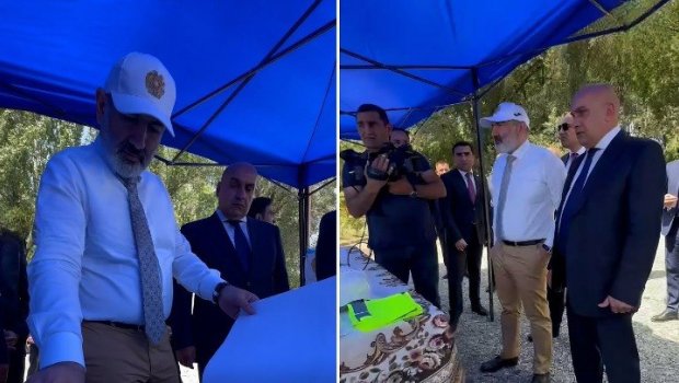 Paşinyan Türkiyə ilə sərhəddə yerləşən keçid məntəqəsinə GEDİB - VİDEO