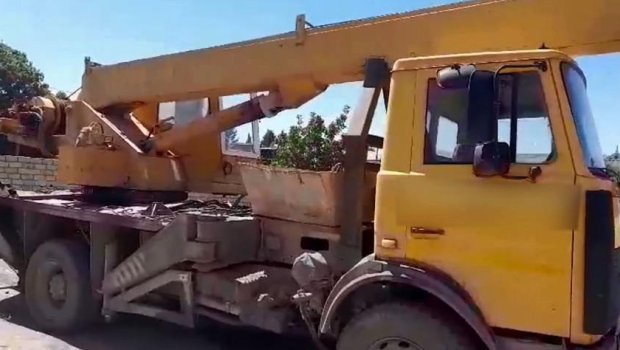 Horadizdə təhlükəli avtokranın fəaliyyəti dayandırıldı - FOTO/VİDEO