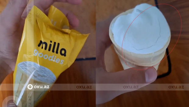 "Milla" dondurmasından tük çıxdı &ndash; İDDİA/VİDEO