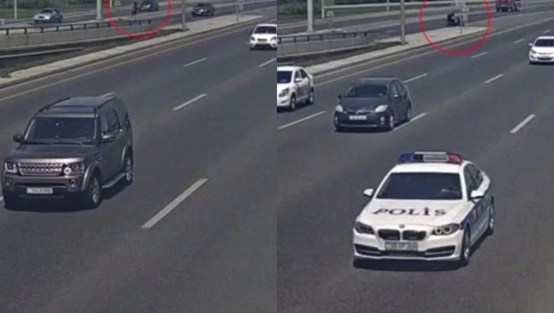 Bakıda motosiklet yolun ortasında alışdı, qəzaya səbəb oldu &ndash; VİDEO