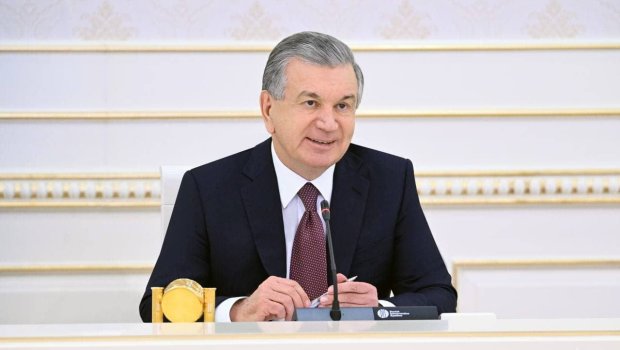 Şavkat Mirziyoyev İlham Əliyevin nəvələri ilə tanış oldu - FOTO