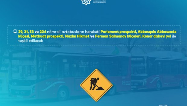 Sərnişinlərin NƏZƏRİNƏ: Bu avtobusların hərəkət sxemi dəyişdirildi