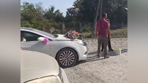 Xaçmazda OLAY: Toy karvanının qarşısını maraqlı üsulla kəsdilər - VİDEO