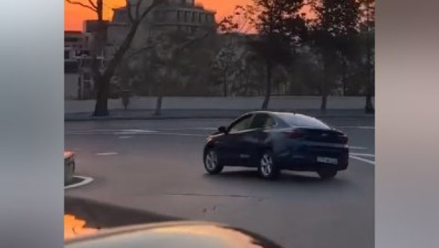 Bakıda sürücü avtoxuliqanlıq etdi - ANBAAN VİDEO