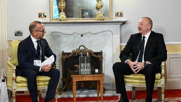İlham Əliyev İtaliyanın &ldquo;Ansaldo Energia&rdquo; şirkətinin baş icraçı direktoru ilə görüşdü - FOTO