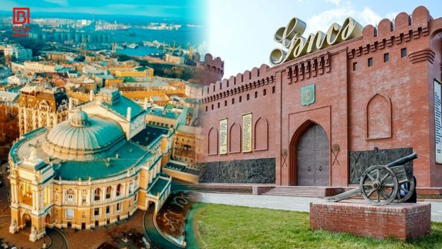 Odessada qardaşlıq JESTİ &ndash; Gəncənin adı şəhərin mərkəzində - FOTO