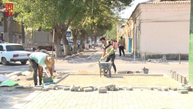 Xudat şəhərində ilk dəfə velosiped zolaqları salınır &ndash; FOTO