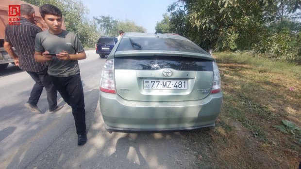 Qubada &ldquo;Prius" qəza törətdi &ndash; FOTO 