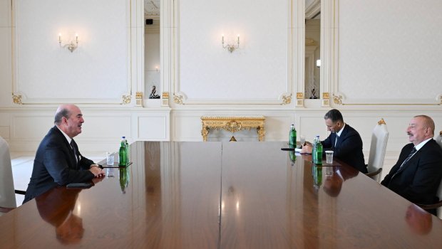 İlham Əliyev &ldquo;Gulfstream Aerospace&rdquo; şirkətinin prezidentini QƏBUL ETDİ - VİDEO