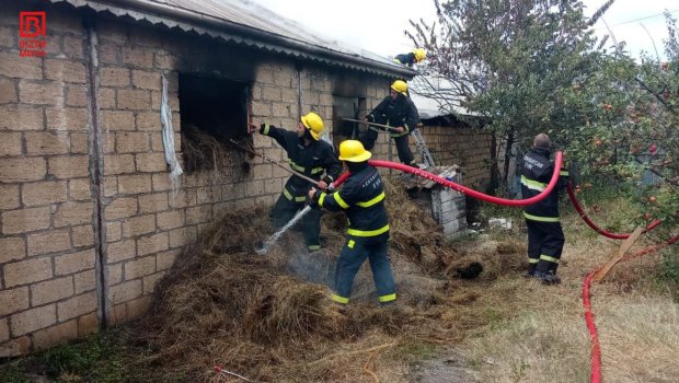 İsmayıllıda güclü YANĞIN: Ev quşları tələf oldu &ndash; FOTO