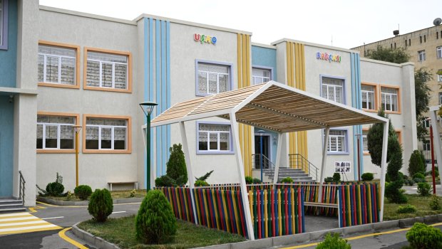 Heydər Əliyev Fondu tərəfindən inşa olunan körpələr evi-uşaq bağçası istifadəyə verildi &ndash; FOTO
