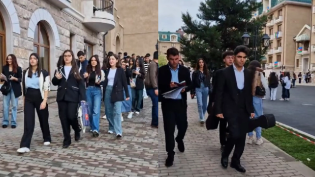 Qarabağ Universitetində ilk dərs günündən GÖRÜNTÜLƏR - VİDEO