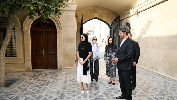 Mehriban Əliyeva yeni bərpa olunan Məsciddən paylaşım edib - VİDEO