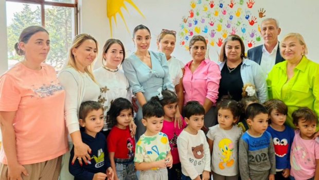 Leyla Əliyeva 11 nömrəli İnteqrasiya təlimli internat məktəbində olub - FOTO