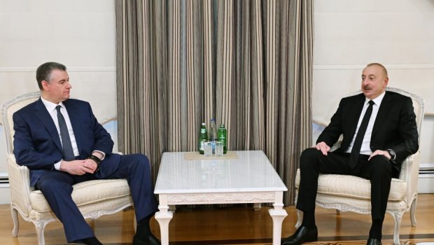 İlham Əliyev Leonid Slutskini qəbul edib - VİDEO