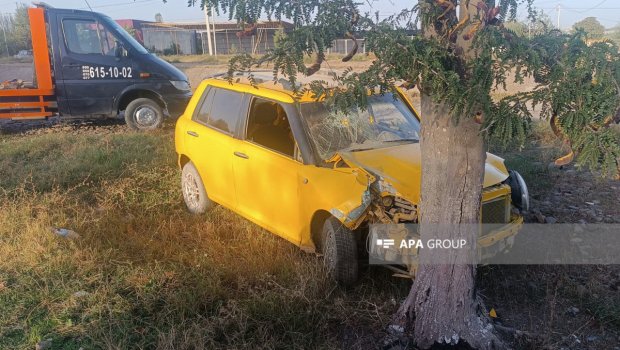 Tovuzda yol qəzası olub, xəsarət alan var - FOTO