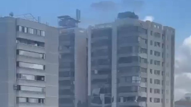 İsrail ordusu Beyrutda hündürmərtəbəli binaya PUA atdı - ANBAAN VİDEO