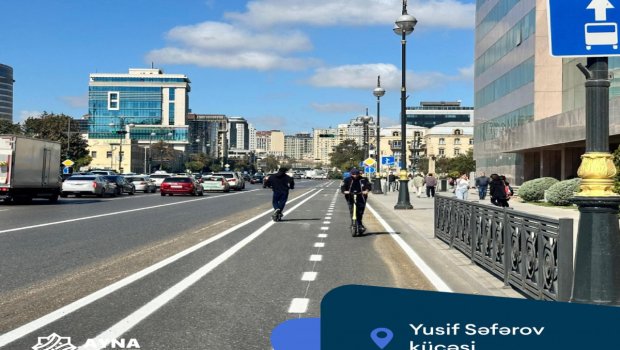 Yusif Səfərov küçəsində velosiped zolaqları SALINIB - FOTO
