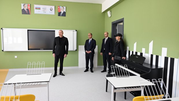 Prezident Cəbrayıl şəhərində tam orta məktəb binasının AÇILIŞINDA - FOTO/VİDEO