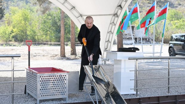 Zəngilan şəhərində beşinci və altıncı yaşayış komplekslərinin təməlləri qoyulub