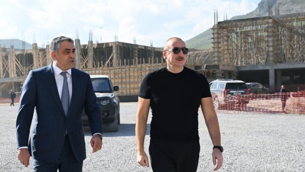 İlham Əliyev Zəngilan İstirahət Kompleksində aparılan tikinti işləri ilə tanış olub - FOTO/VİDEO