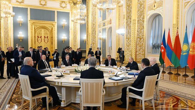 İlham Əliyev MDB Dövlət Başçıları Şurasının geniş tərkibdə iclasında İŞTİRAK EDİB - FOTO