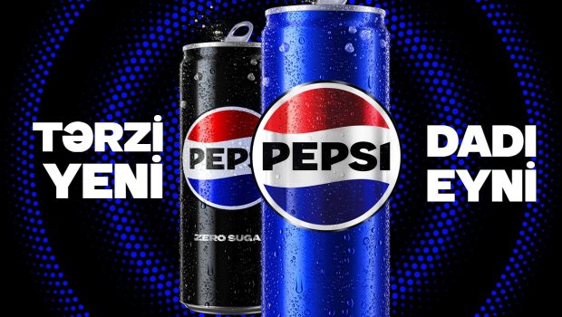 Pepsi dünyada 120 ölkədə vizual görkəmini dəyişərək 14 ildən sonra yeni görünüşünü təqdim edir - FOTO