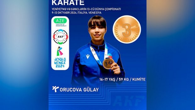 Azərbaycan karateçisi İtaliyada bürünc medal qazandı