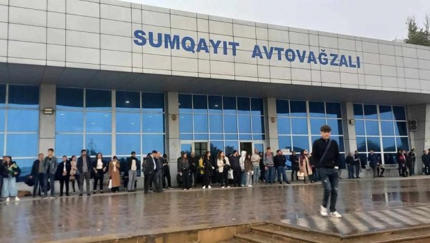 Sumqayıt-Bakı ekspres avtobusları GECİKİR - FOTO