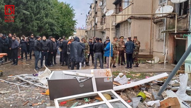 Gəncədə yaşayış binasında PARTLAYIŞ &ndash; Ölənlər var &ndash; FOTO/VİDEO