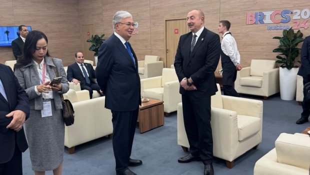 Azərbaycan və Qazaxıstan prezidentlərinin Kazanda görüşü olub - FOTO