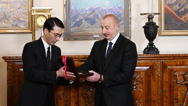 Bişkekdə İlham Əliyevə &ldquo;Çingiz Aytmatov&rdquo; ordeni təqdim edildi - FOTO/VİDEO