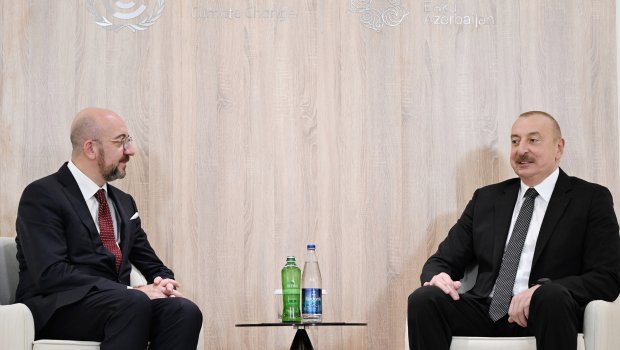 İlham Əliyev Şarl Mişellə Azərbaycan-Aİ əlaqələri ilə bağlı müzakirələr APARDI &ndash; FOTO/VİDEO