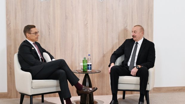 İlham Əliyev finlandiyalı həmkarı ilə GÖRÜŞDÜ - VİDEO