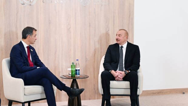 Prezident Belçikanın Baş naziri ilə GÖRÜŞDÜ &ndash; FOTO/VİDEO