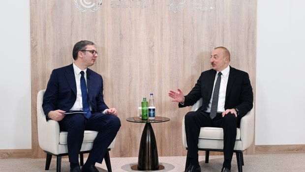 Prezident Vuçiçlə GÖRÜŞDÜ - FOTO/VİDEO