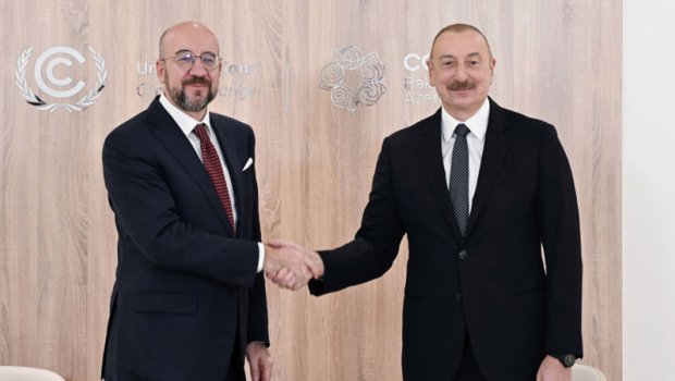 Şarl Mişel İlham Əliyevlə görüşündən YAZDI &ndash; FOTO