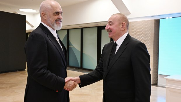 Prezident Albaniyanın Baş naziri ilə GÖRÜŞDÜ - FOTO/VİDEO