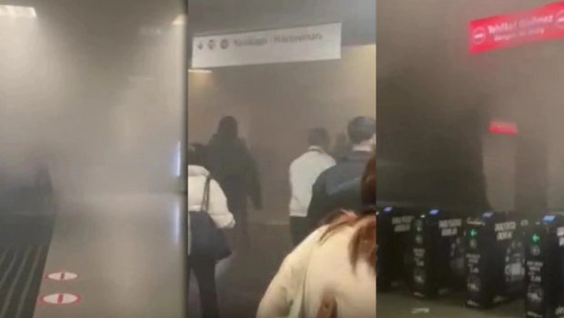İstanbul metrosunda yanğın oldu - VİDEO