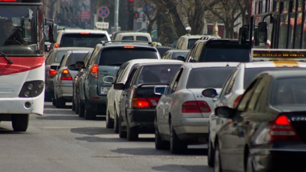 Bakıda tıxac olan yollar - SİYAHI