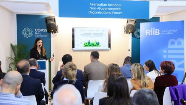 COP29 Yaşıl Zonada “Tuqay meşələrinin karbontutma potensialının qiymətləndirilməsi” mövzusunda təqdimat keçirildi – FOTO