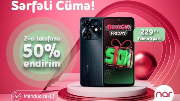 &ldquo;Nar&rdquo;dan &ldquo;Sərfəli cümə&rdquo; təklifi &ndash; 50% endirimlə smartfon əldə et!