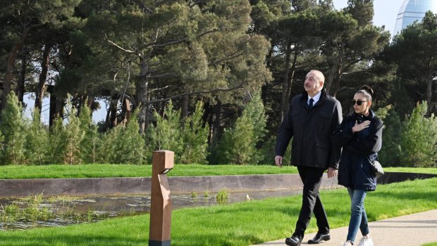 Prezident və ailəsi Mərkəzi Nəbatat Bağının açılışında &ndash; FOTO/VİDEO