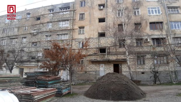 Gəncədə FACİƏ &ndash; Binadan yıxılan 56 yaşlı usta həyatını itirib - FOTO