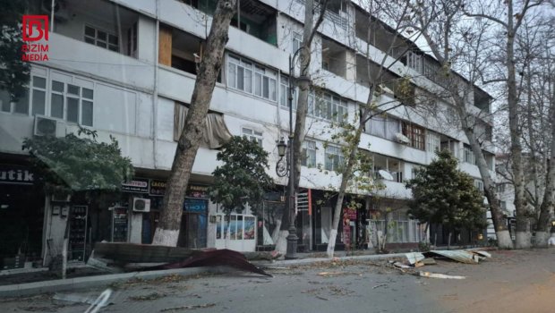 Güclü küləyin Göyçayda törətdiyi FƏSADLAR &ndash; FOTO