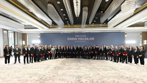 İlham Əliyev idmançıları mükafatlandırdı - FOTO