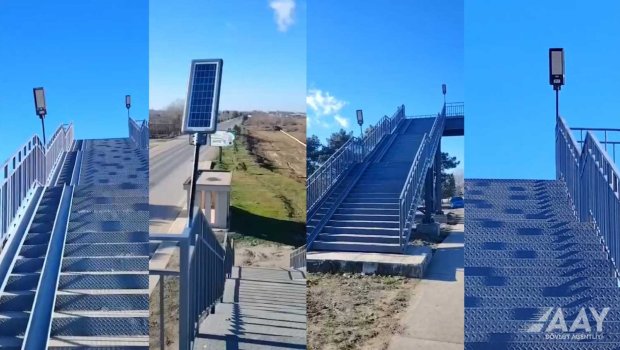 Sabirabadda yeni yerüstü piyada keçidi &ndash; FOTO/VİDEO