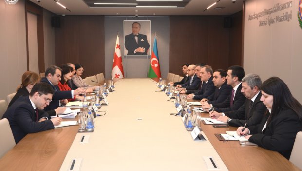 Ceyhun Bayramov gürcüstanlı həmkarı ilə görüşdü &ndash; YENİLƏNİB/FOTO