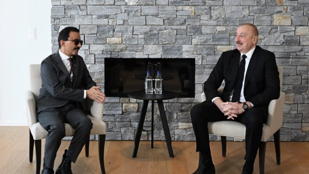 İlham Əliyev Davosda &ldquo;DP World&rdquo; şirkətlər qrupunun sədri ilə görüşüb - FOTO